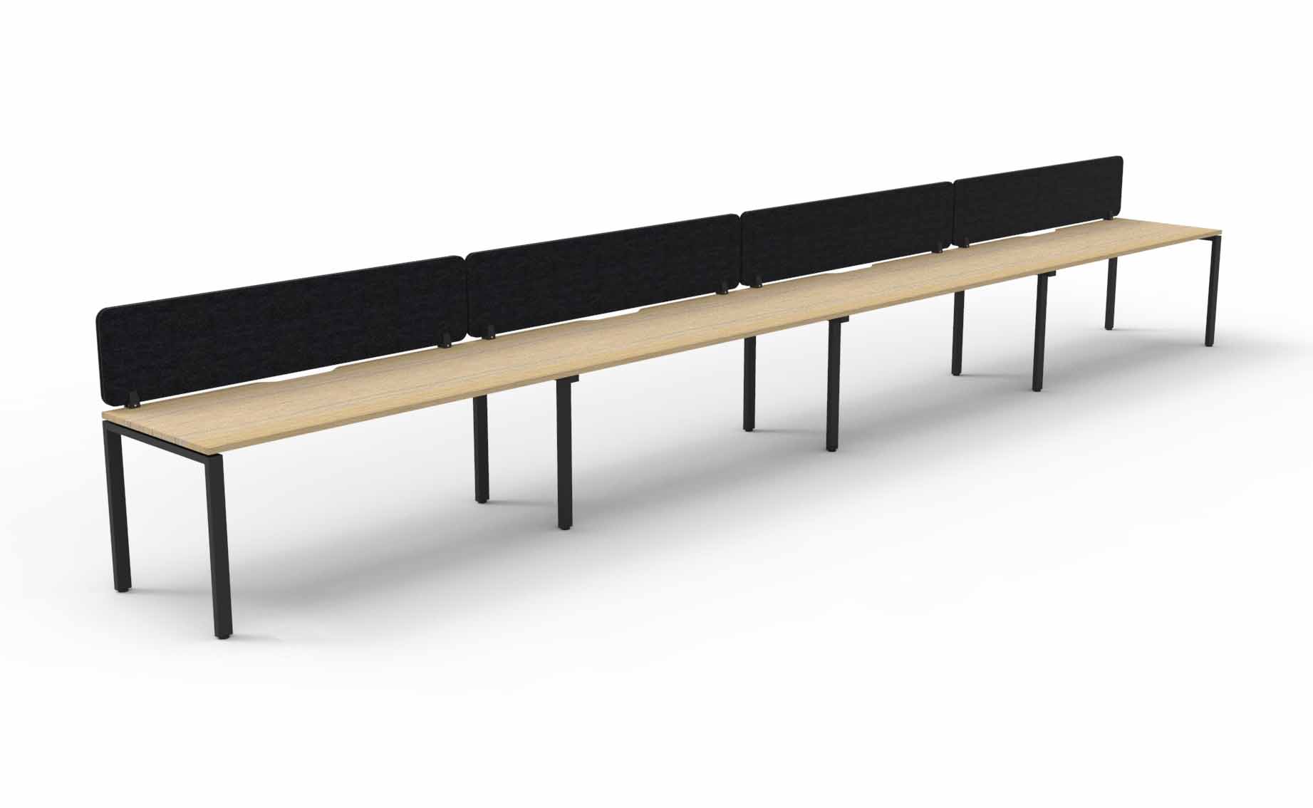 Profile 4 Person Single Sided Workstation - with Eco Screen